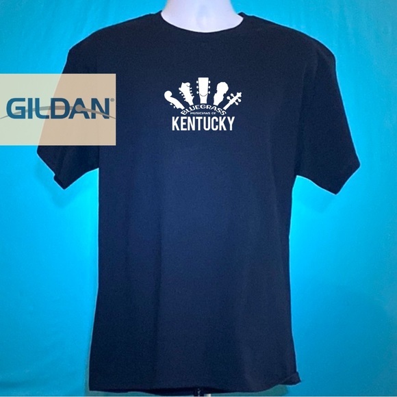 NEW Kentucky Bluegrass TSHIRT Musicians Tee Black - Picture 1 of 3
